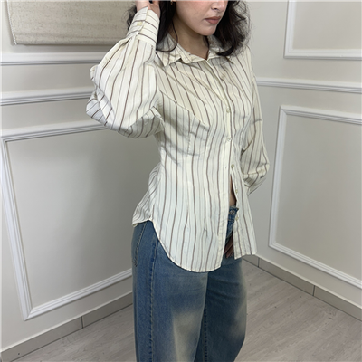 Camicia Rigata Con Pinces Art. Cmaq061
