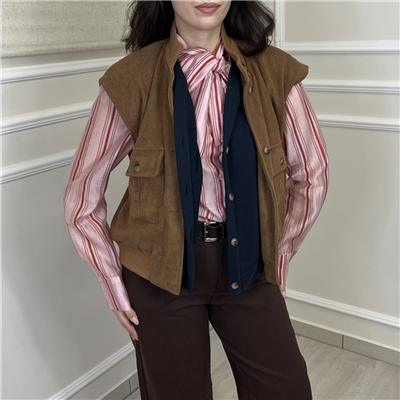 Giubbotto Smanicato In Ecorenna Con Gilet Interno Art. Lvsq012