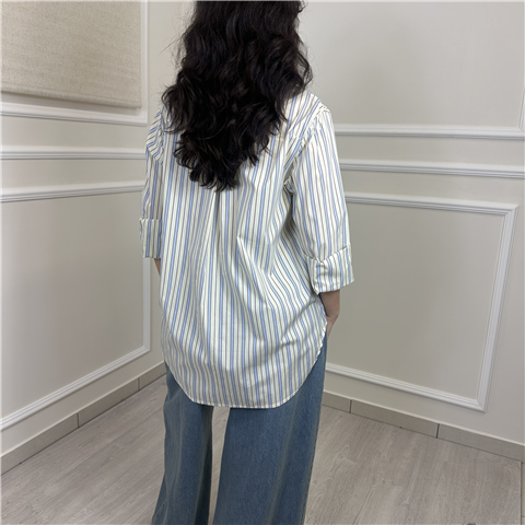 Camicia Righe Over Art. Cjkq067, Taglia: U, Colore: GIALLO