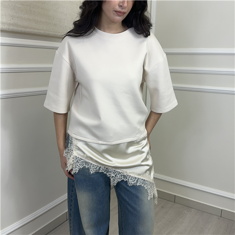 T-shirt Con Raso Sotto Art. Tjkq027