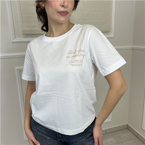 T-shirt Con Stampa Art. 261at2151, Taglia: XL, Colore: BIANCO