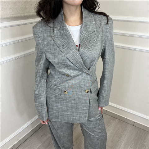 Giacca Doppiopetto Sfiancata Art. Tab0451, Taglia: M, Colore: GRIGIO