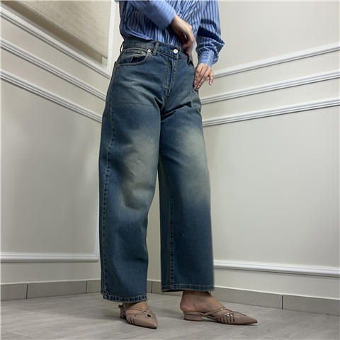 Jeans Over Mod. Bella Art. Plsq050, Taglia: S, Colore: DENIM BLU