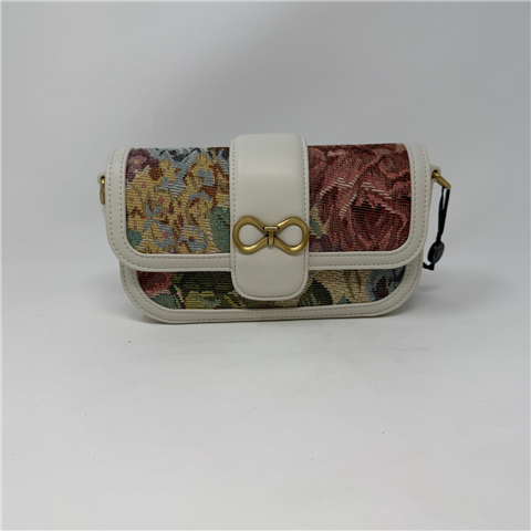 Borsa A Mano Con Dettagli In Tessuto Jacquard E Tracolla Removibile Art. 261tb7320, Taglia: U, Colore: FLOREALE