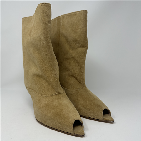 Tronchetto Spuntato In Crosta Art. Aisha2796c, Taglia: 37, Colore: CAPPUCCINO