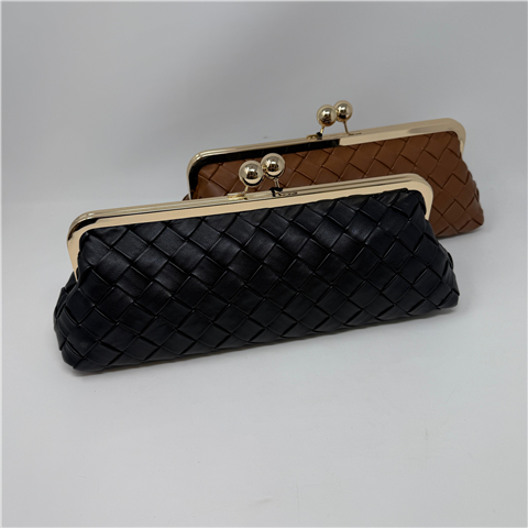 Pochette Effetto Intrecciata Art. 261tb7301, Taglia: U, Colore: NERO