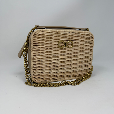 Camera Bag Con Particolare In Rattan Art. 261tb7430, Taglia: U, Colore: SAND