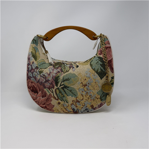 Hobo Croissant In Tessuto Jacquard Con Charms E Tracolla Art. 261tb7321, Taglia: U, Colore: FLOREALE