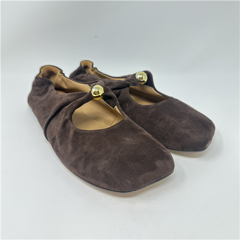 Ballerina Capra Camoscio Art. Lw07, Taglia: 38, Colore: CIOCCOLATO