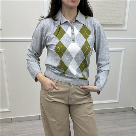 Polo Rombi Art. 3m1607ni, Taglia: U, Colore: OLIO