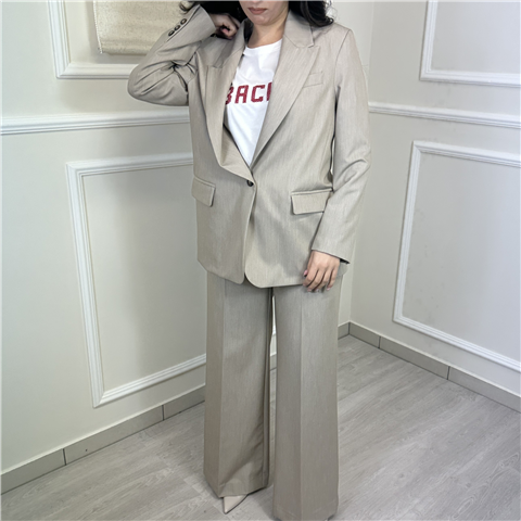 Pantalone Palazzo Art. Pcbq063, Taglia: M, Colore: BEIGE