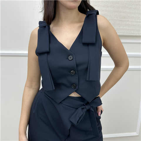 Gilet Crop Con Fiocchi Art. Tab0221