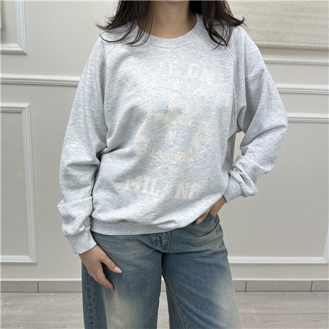 Felpa Art. Fson031, Taglia: M, Colore: GRIGIO MELANGE