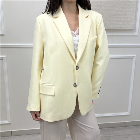 Giacca Gessata Art. Tab0771, Taglia: S, Colore: GIALLO PASTELLO