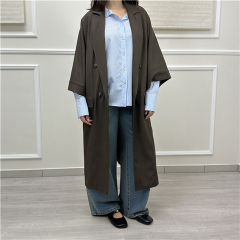 Trench Over Art. Tab0343, Taglia: S, Colore: MORO