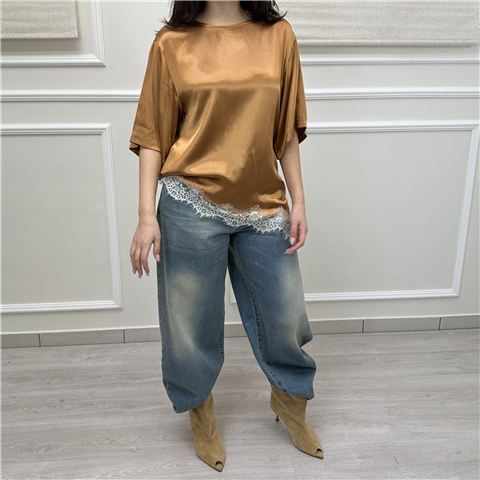 T-shirt Raso E Pizzo Art. Mu4006n