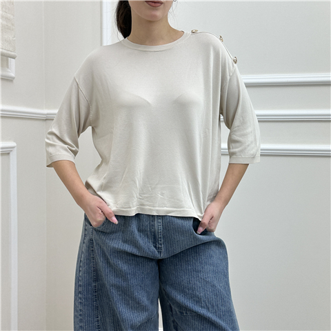 Maglia Con Bottoni Oro Art. Al12644