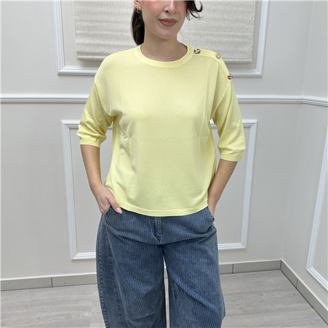 Maglia Con Bottoni Oro Art. Al12644 Maglia Con Bottoni Oro Art. Al12644, Taglia: U, Colore: GIALLO