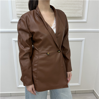 Giacca Doppiopetto In Ecopelle Art.