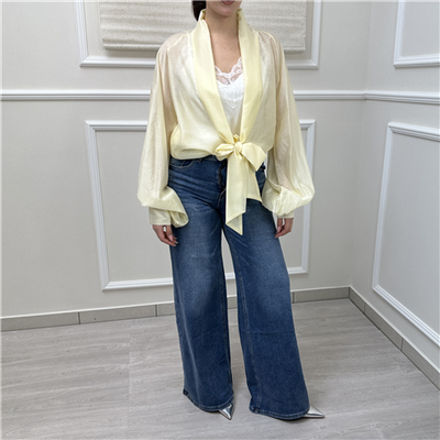 Camicia Scollata Con Fiocco Art. Tab0533