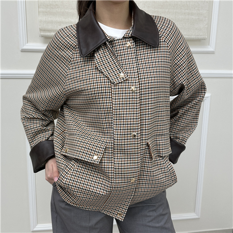 Giubbino Con Particolari In Ecopelle Art. Tab1009