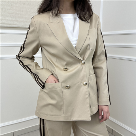 Giacca Doppiopetto Con Bande A Contrasto Art. 38695