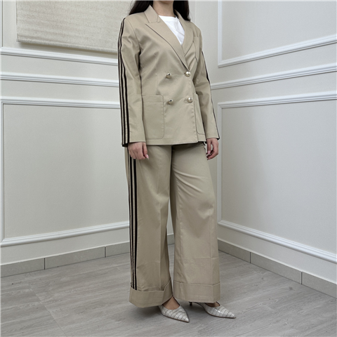 Pantalone Con Bande E Risvolto Art. 38696 Pantalone Con Bande E Risvolto Art. 38696