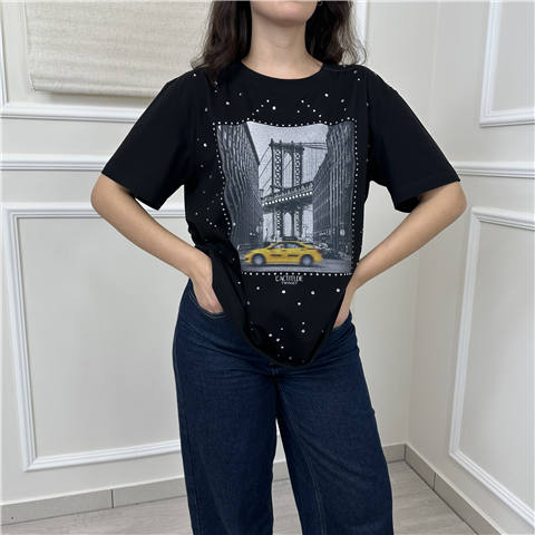 T-shirt Con Stampa E Applicazioni Art. 261ap2164