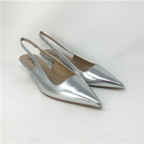 Slingback Laminata Art. P301c, Taglia: 37, Colore: ARGENTO