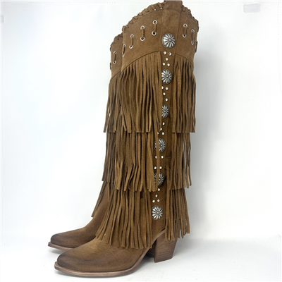 Stivale Con Frange E Borchie Art. El902