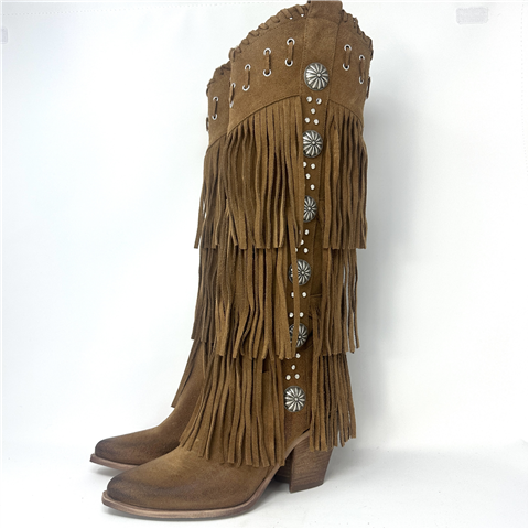 Stivale Con Frange E Borchie Art. El902