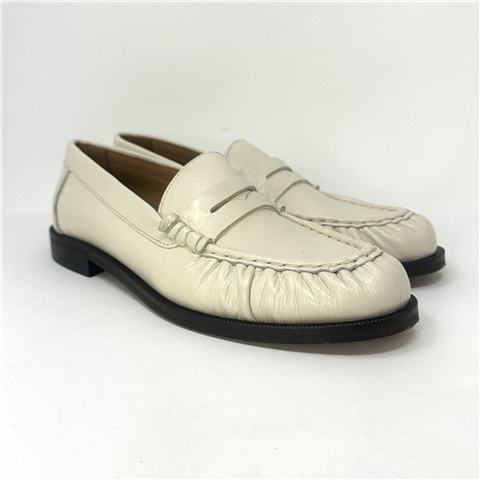 Mocassino Vitello Lucido Art. Im01, Taglia: 38, Colore: LATTE