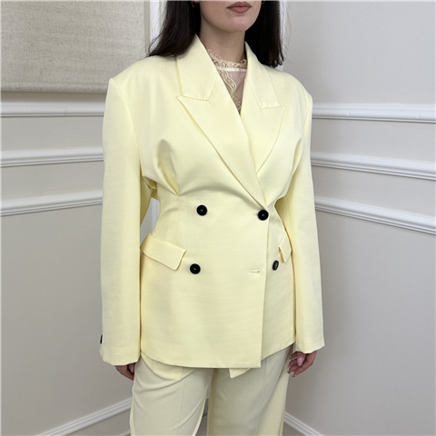 Giacca Sfiancata Doppiopetto Art. Tab0773, Taglia: M, Colore: GIALLO