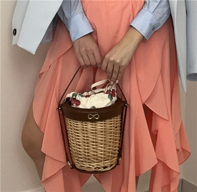 Secchiello In Midollino Con Sacca Interna Art. 261td8253 Secchiello In Midollino Con Sacca Interna Art. 261td8253