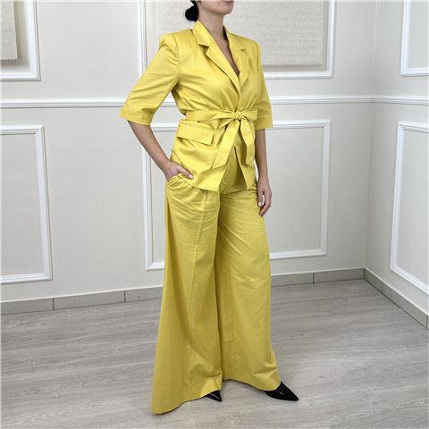 Giacca Maniche A Tre Quarti E Cintura Coordinata Art. 261at2070