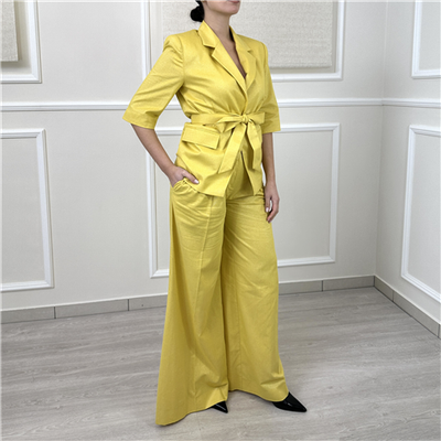 Giacca Maniche A Tre Quarti E Cintura Coordinata Art. 261at2070