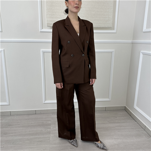 Blazer Doppiopetto Art. 261ap2323, Taglia: L, Colore: CHOCOLATE