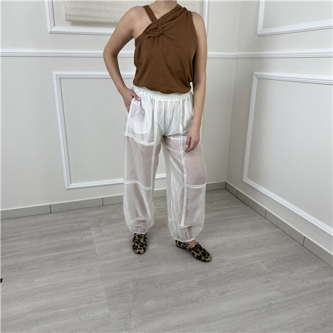 Jogging In Voile Con Inserti In Pizzo Art. 261tf2041 Jogging In Voile Con Inserti In Pizzo Art. 261tf2041