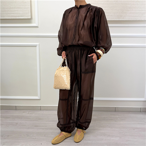 Jogging In Voile Con Inserti In Pizzo Art. 261tf2041