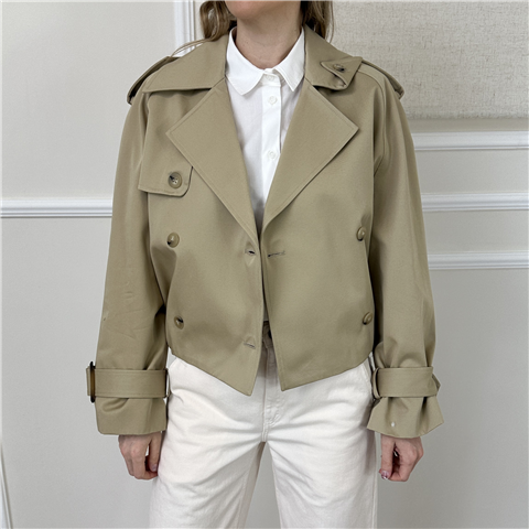 Trench Corto Doppiopetto Art. M1ab0021, Taglia: 38, Colore: BEIGE