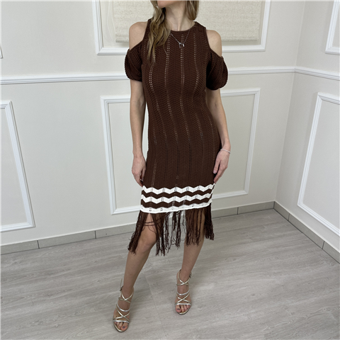 Abito In Maglia Con Frange Art. 261ap3060