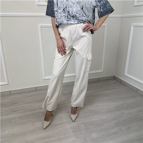 Pantalone, Taglia: M, Colore: PANNA