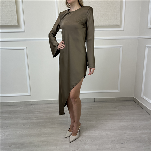 Abito Asimmetrico Vicolo Art. Tab1335, Taglia: M, Colore: FANGO