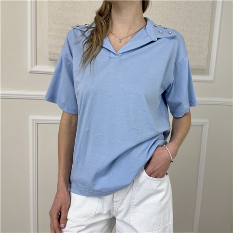 T-shirt, Taglia: U, Colore: AZZURRO