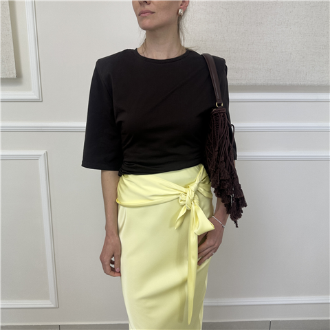 T-shirt Con Laccio Art. Uab0192, Taglia: U, Colore: MORO