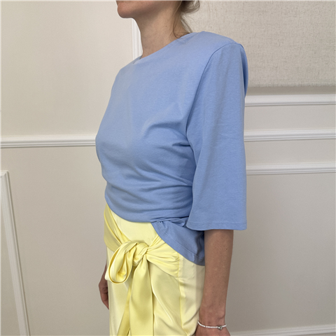 T-shirt Con Laccio Art. Uab0192 T-shirt Con Laccio Art. Uab0192, Taglia: U, Colore: AZZURRO POLVERE