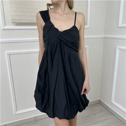 Minidress Con Bretelline Asimmetriche Art. 211067, Taglia: M, Colore: NERO