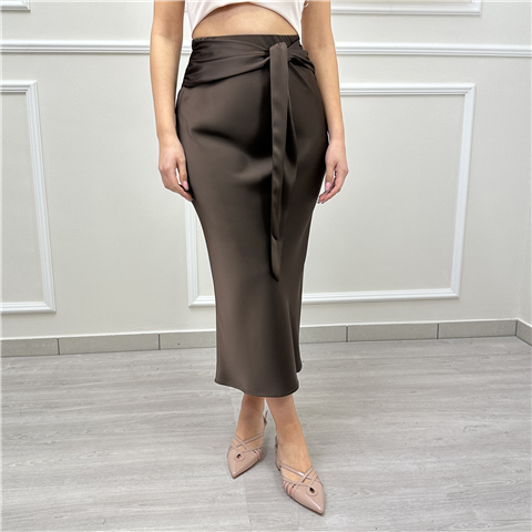 Gonna Con Nodo Art. Adf614n, Taglia: 40, Colore: CIOCCOLATO