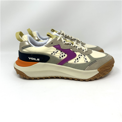 Sneakers In Suede E Tessuto Tecnico Art. Clubact2w3n23 Sneakers In Suede E Tessuto Tecnico Art. Clubact2w3n23, Taglia: 36, Colore: BEIGE/VIOLA