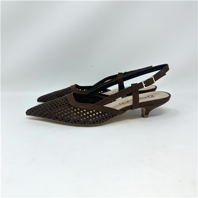 Slingback Traforata In Vera Pelle Scamosciata Art. P3020